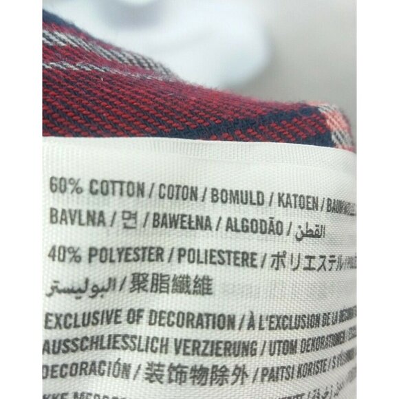 Campus Vibe Plaidcore Hollister Shirt Size S Blue Red Y2K Grunge Layering Piece - Picture 6 of 7